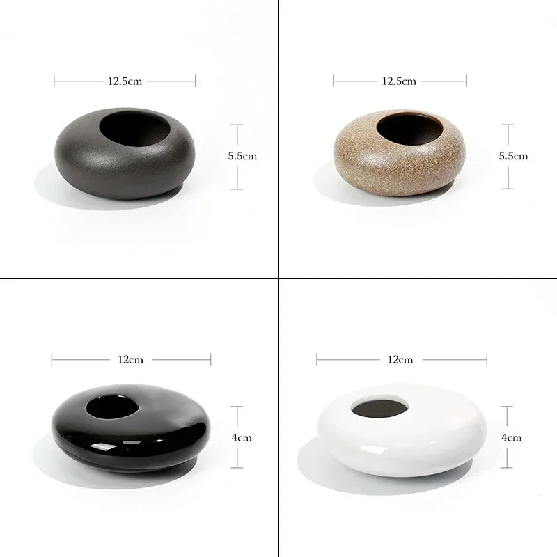 Ceramic Vase Japanese Style Ikebana Kenzan Zen Tea Ceremony Tea Table Flower Arrangement Vase Floral Art Fixed Arranging Tool