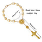 A52E One Decade Auto Rosary Beads Catholic Bracelet Saint Benedict Crucifix Divine Mercy Gift for Women Men