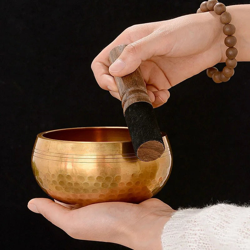 1 Pc Tibetan Singing Bowl 13/15/17/20CM Options Large Handmade Brass Metal Sound Bowl Yoga Chanting Meditation Buddhism Healing