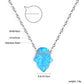 ASONSTEEL Opal Hamsa Hand Pendant Necklace Jewish Jewelry for Women Gold Color Stainless Steel Choker Pendant Jewelry Wholesale
