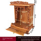 Standing Cabinet with Buddhist Nativity, Solid Wood, God of Wealth