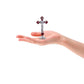 Catholic Crucifix Statue St Benedict Standing Alloy Cross Sculpture for Religious Items Home Decor
