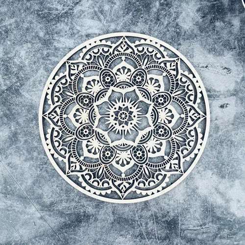 Wooden Flower Of Life Natural Symbol Sacred Geometry Ornaments Home Decoration Chakra Carved Coaster Wood Sign Wall Kitchen DIY