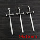 10pcs/lot Antique Silver Plated Sword Blade Charms Pedants DIY Jewelry Making Accessories for Necklace Craft Findings