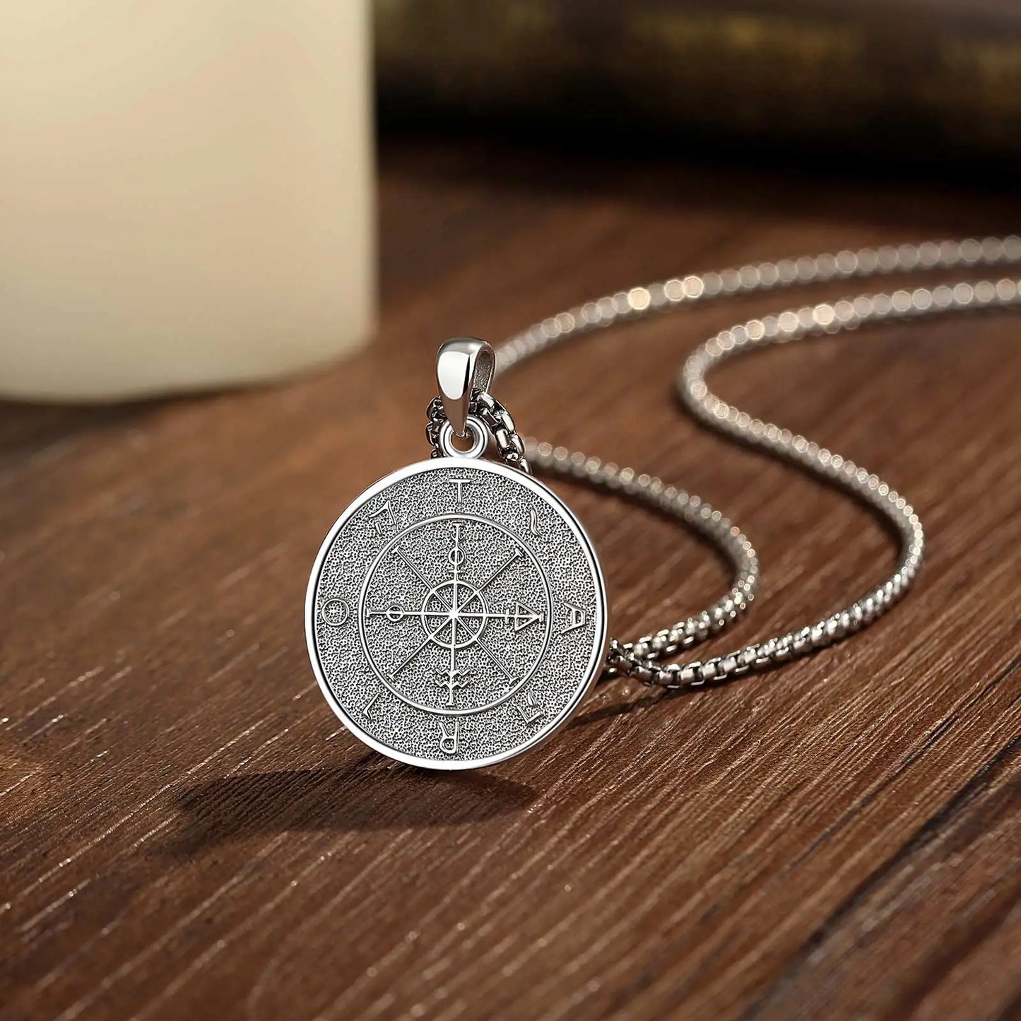 AEONSLOVE 925 Sterling Silver Goddess of Fortune Necklace Roman Goddess Coin Pendant Luck Amulet Mythology Jewelry for Women Men