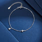 925 Sterling Silver Elegant Cross Shaped Zircon Bracelet For Women Anniversary Party Fashion High Quality Fine Jewelry Gifts