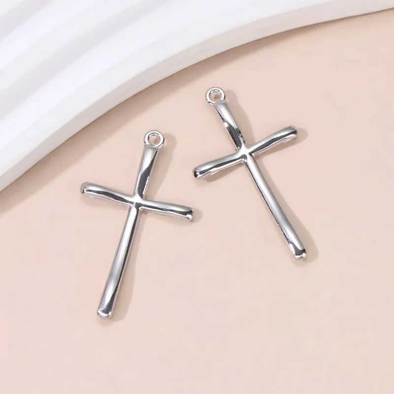 10pcs Silver Color Star Moon Cross Zinc Alloy Pendant For DIY Handmade Necklace Bracelet  Jewelry Making