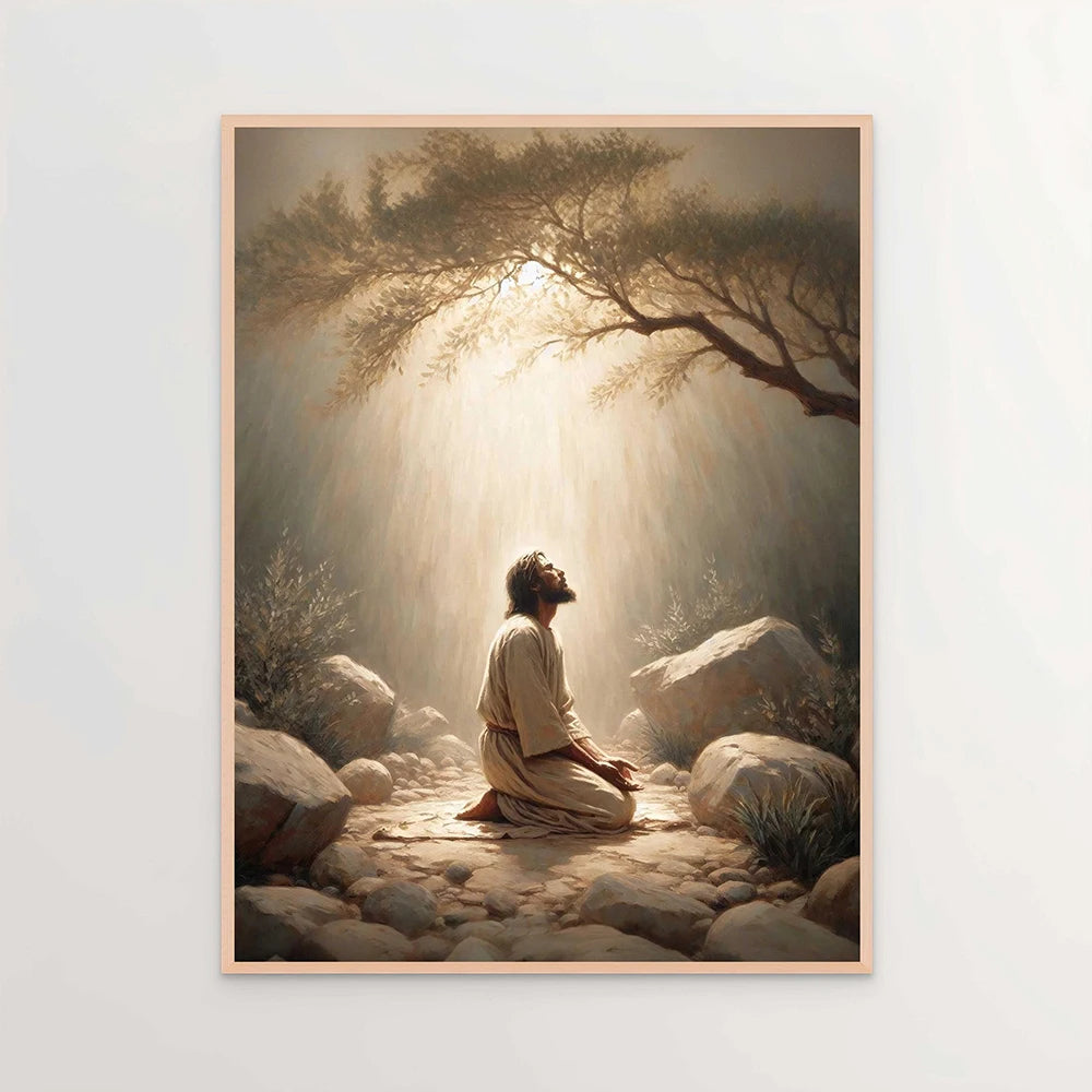 Jesus Christ Canvas Postres Christian Jesus Portrait Wall Art Print Poster I Will Walk with Christ LDS Bible Verse Gift Poster