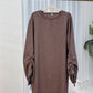 Eid Modest Dress for Women Abaya Lace-up Sleeve Morocco Party Dresses Ramadan Vestidos Largos Kaftan Islam Dubai Arab Long Robe