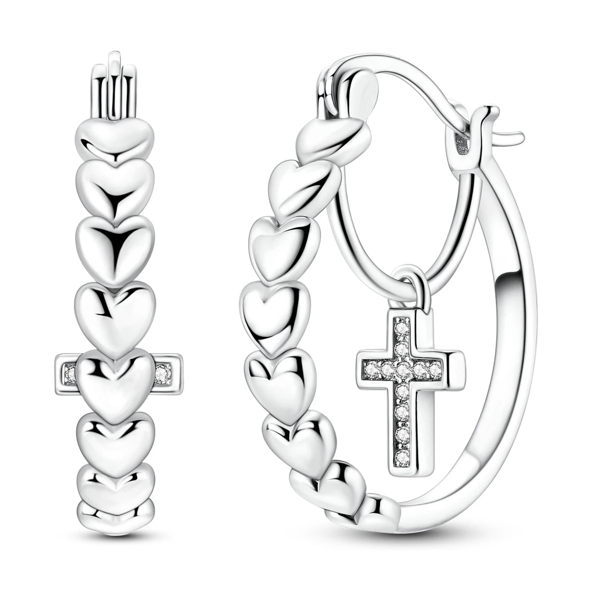 925 Sterling Silver Earrings Rings Necklaces Bracelets For Woman Cross Christianity Drop Earring Fit Charms DIY Fine Jewelry