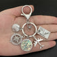 New ideas Earth plane keychain pendant earth compass personality memorial key ring gift for travel lovers