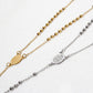 1 Piece Religious 304 Stainless Steel Prayer Beads Rosary Necklace Cross Pendant For Women Jewelry Gifts 52cm(20.5") long