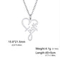 Unift Christian Faith Heart Necklace for Women Stainless Steel Vintage Religious God Bless Prayer Wedding Jewelry Gift Wholesale