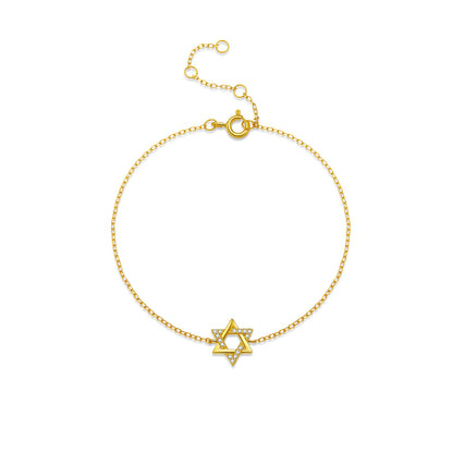 KIKICHICC Women 925 Sterling Silver CZ Zircon  Star of David Bracelet 2024 Wedding Anniversary Fine Luxury Fashion Jewelry