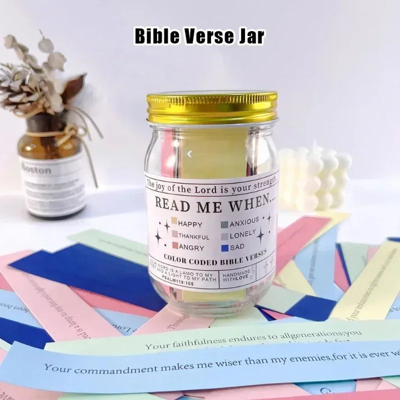 Church Gift Bible Verses Jar Bible Verses for Emotions Feelings Verse Prayer Request Cards Christian Bible Gifts for Women Men