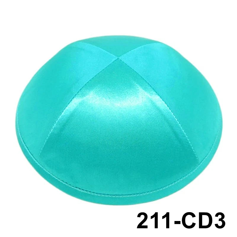 GIU 19cm Satin Jewish Hats Caps Skullies Beanies Kippot Yarmulke Kippah Dome Kipa For Wedding And Events