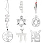 Teamer Stainless Steel Jewish Star of David Israel Map Hebrew Letter Charm Pendant for Jewelry Making Necklace DIY Wholesale