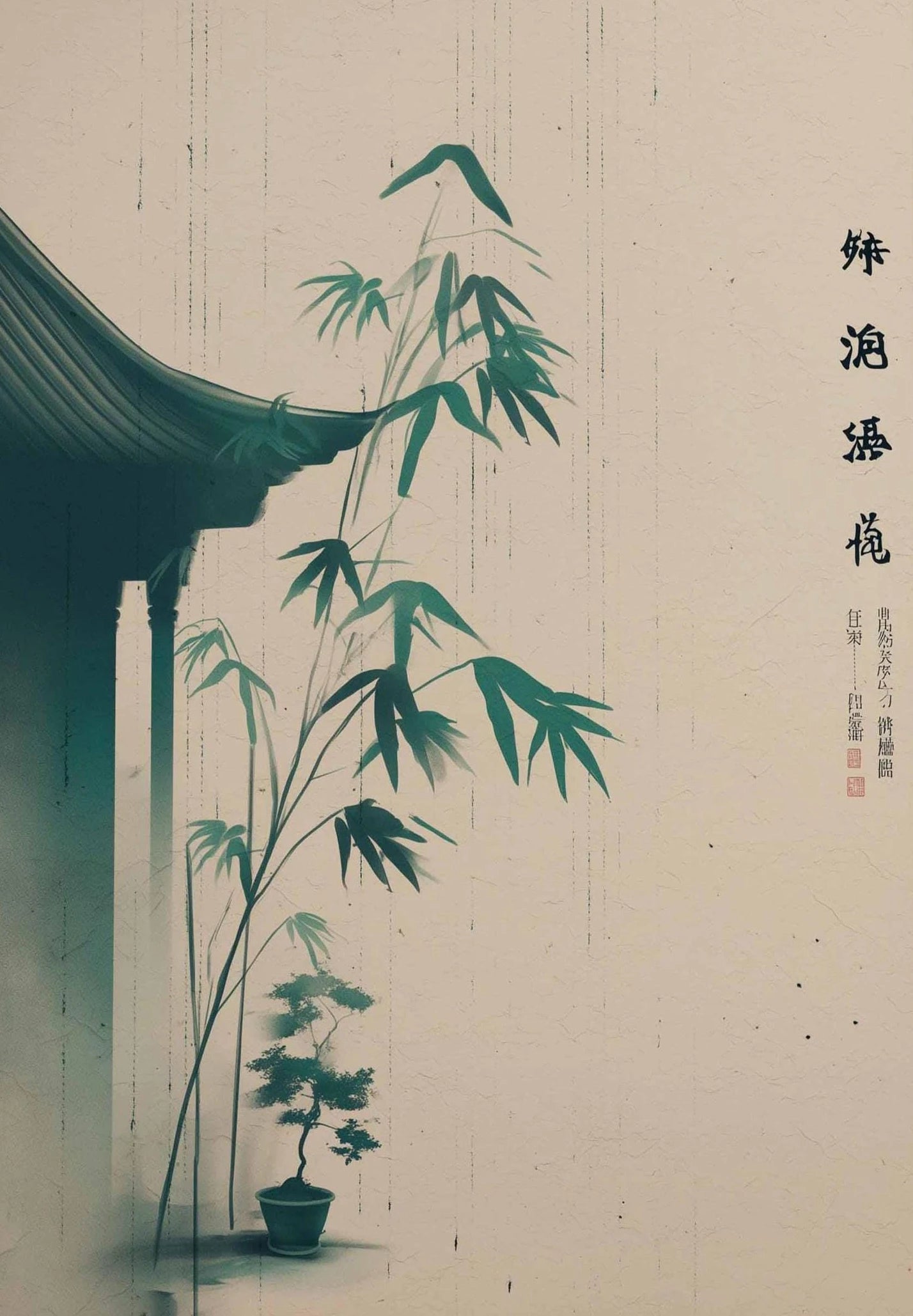 Modern Minimalist Chinese Style Zen Fishing Natural Scenery Poster Canvas Paintings Wall Art Pictures Office Home Decor