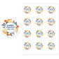 Happy Passover Jewish Holiday Stickers Labels Hebrew Celebration Stickers Flower Decoration