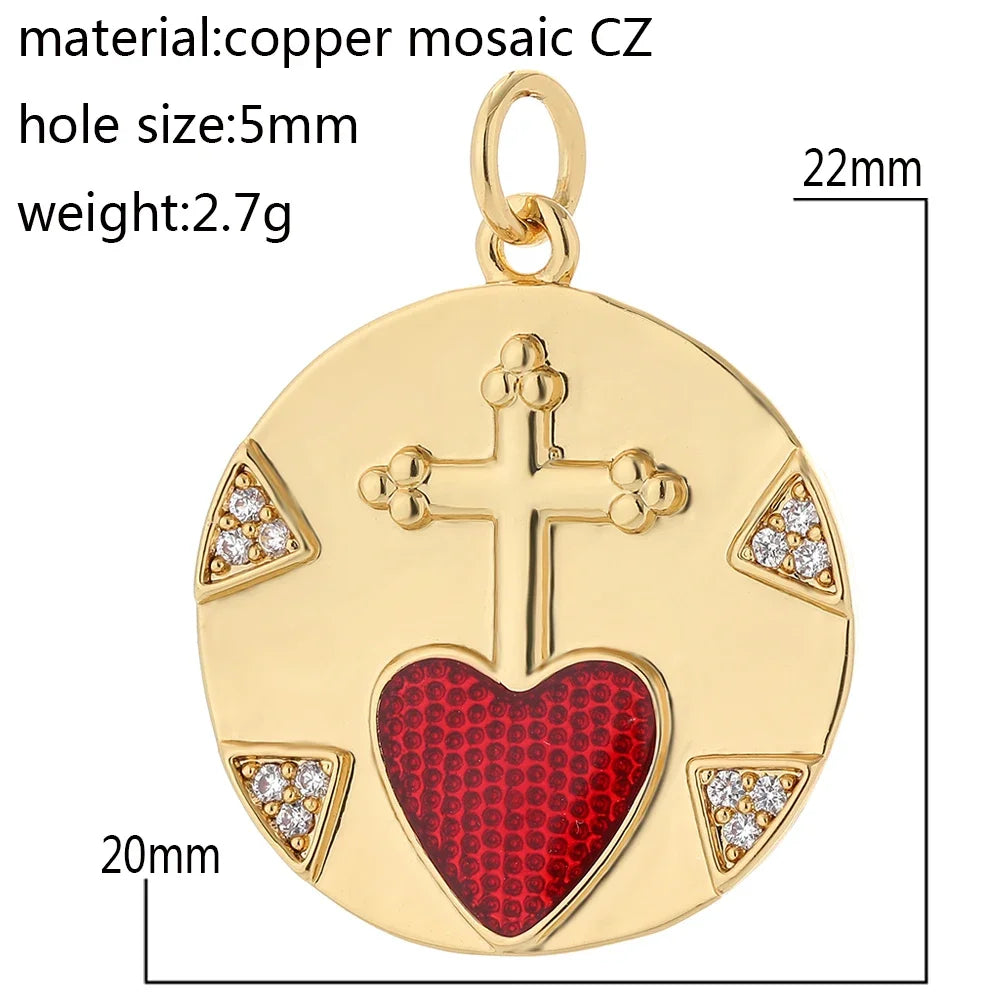 Goth Cross Chrams for Jewelry Making Supplies Golden Angel Charm Stainless Steel Long Chain Dijes Diy Necklace Earring Bracelet