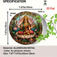 A statue of an Indian goddess sitting on a lotus throne sign,serene and sacred image,ideal spiritual space decoration,room décor