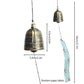 Japanese Wind Chimes Cast Iron Feng Shui Wind Bells Good Luck Hanging Pendant Indoor Outdoor Temple Home Garden Decoration