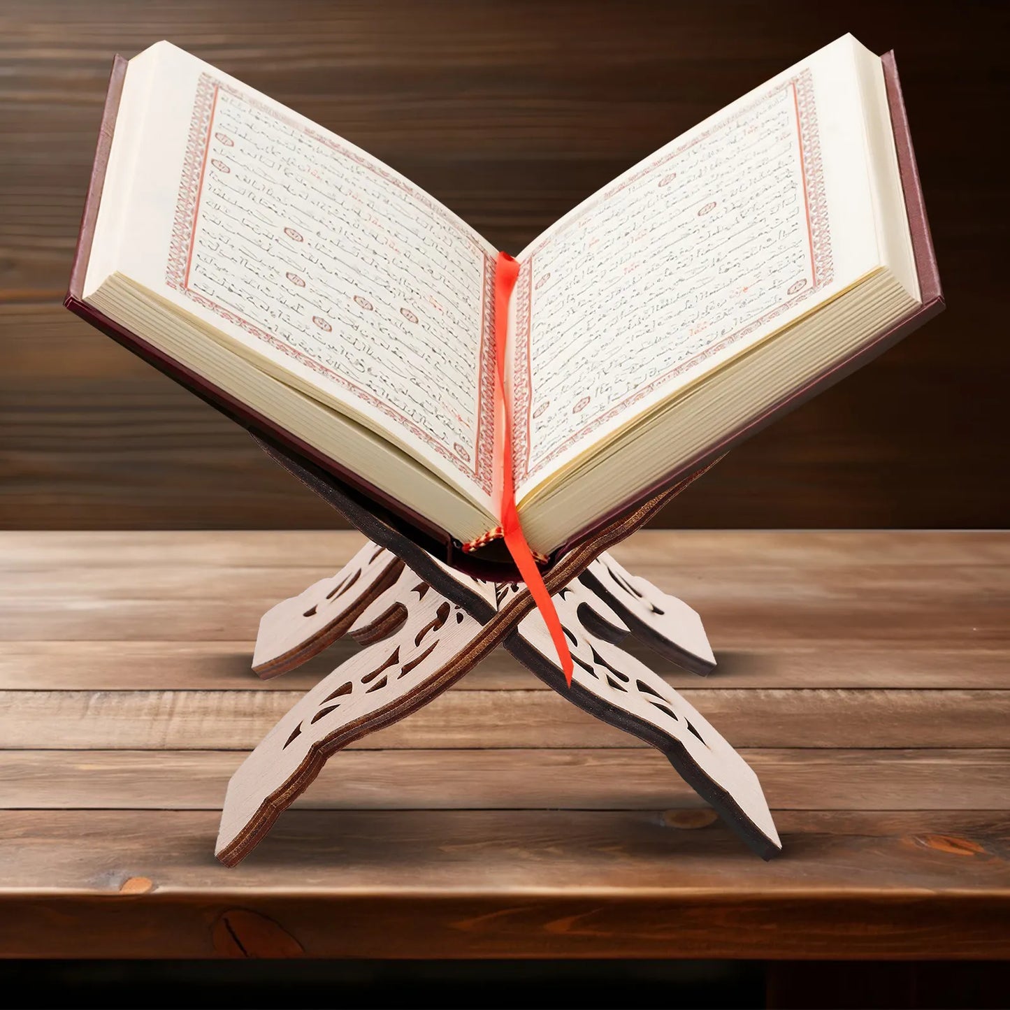 Wooden Book Stand Desktop Bible Holder Quran Rack Reading Rack Tabletop Book Shelf Stable Reading Holder Home Office School Use
