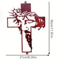 Metal Cross Wall Art Decor, Religious Home Sign Hanging for Living Room Office