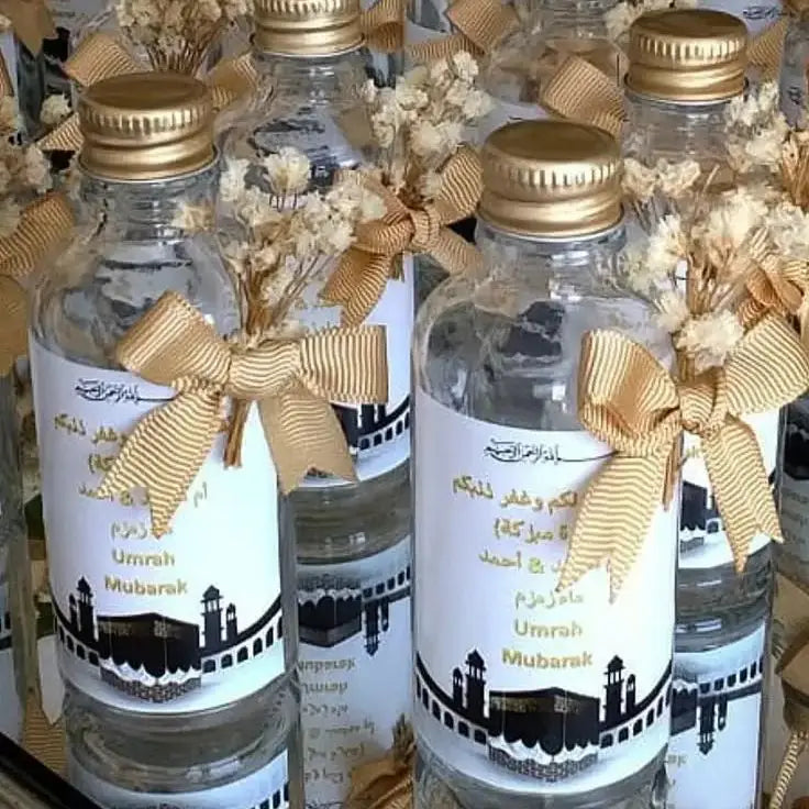 A Gift Of Zamzam Water Plastic Bottle Muslim Wedding Gift For Guest Party Favour Refillable Portable Hajj Umrah Mubarak Ramadan