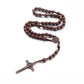 Hand-made Wooden Rosary Necklaces Catholic Necklaces Christian Prayer Chain for Men Women Jewelry Religious Gift