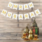 Umrah Mubarak Banners EID Mubarak Decoration 2025 for Home Bunting Banner Ramadan Kareem Islamic Muslim Party Eid Al Adha Gifts