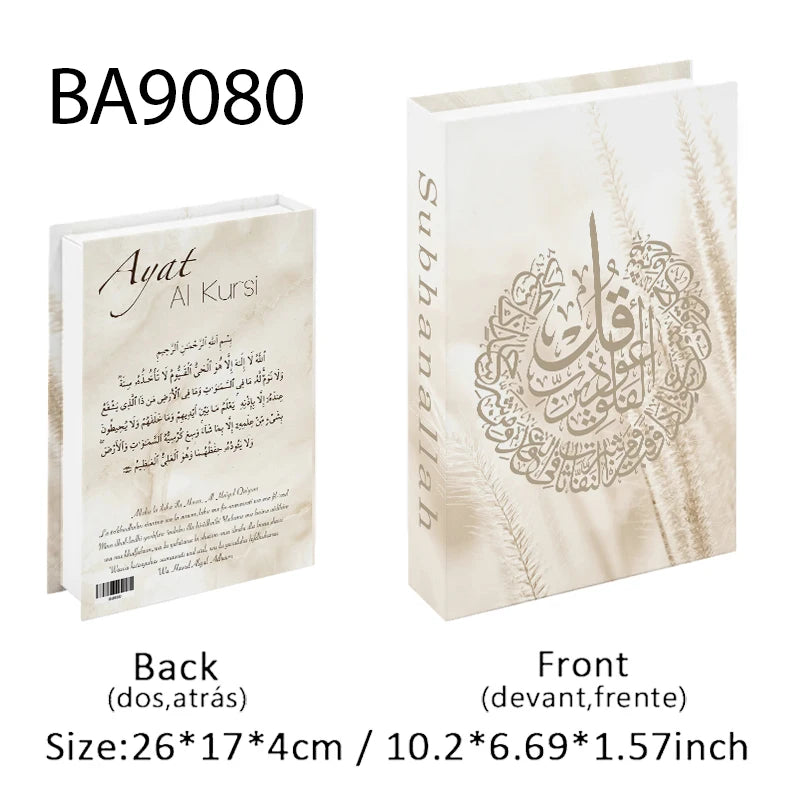 Islamic Mosque Luxury Fake Book Storage Box Kaaba Decorative Books Home Decor Coffee Table Bedroom Ornament Interior Decoration