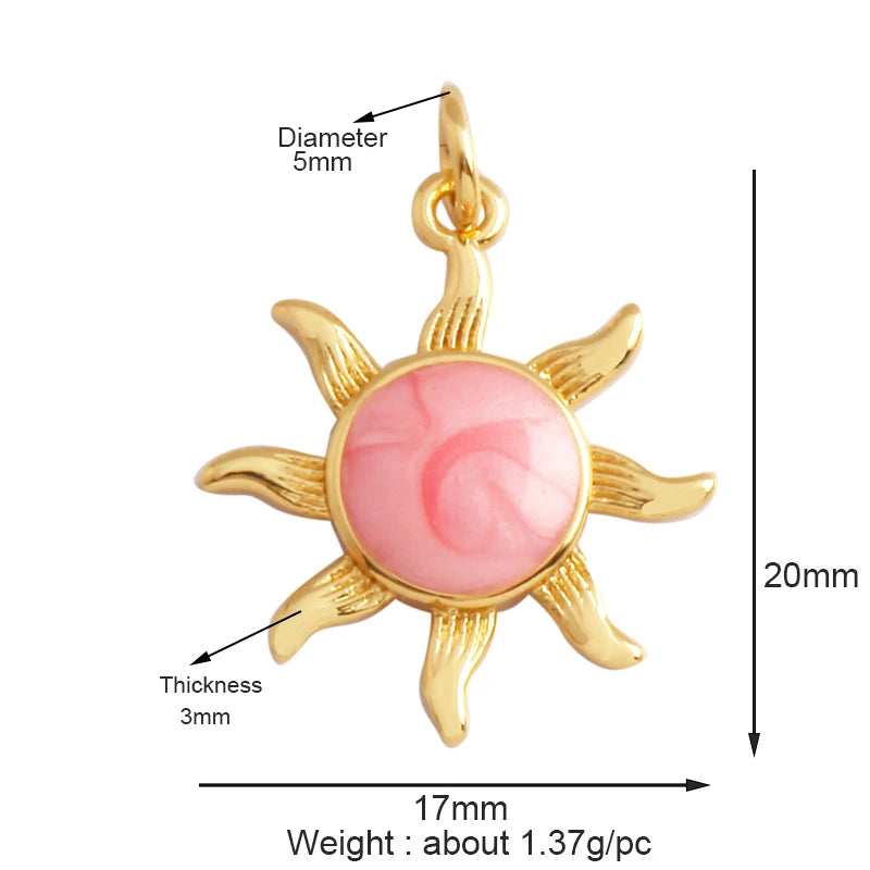 Trendy Shining Moon Star Sun Tellurion Celestial Compass Charm Pendant Gold Colour, Jewelry Necklace Bracelet Making Supply S39