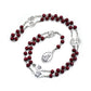 The Seven Bitter Rosary Church Catholic Wood Beads Virgin Pendant Necklace Religious Jewelry Black Red