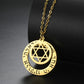 My Shape Hebrew Prayer Necklaces Shema Israel Blessing Stainless Steel Pendant Necklace Star of David Jewish Jewelry Wholesale