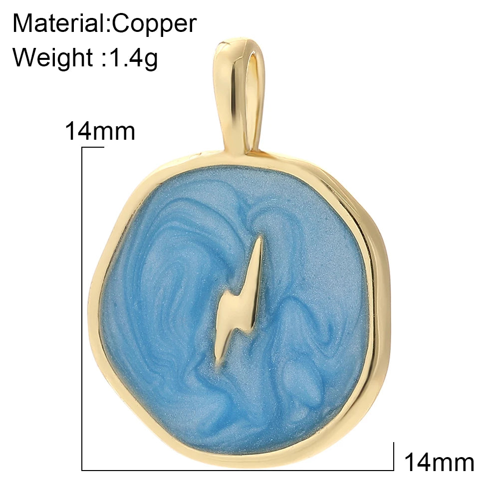 Bohemian Star Sun Moon Charms for Jewelry Making Cute Enamel Planet Gold Color Diy Earrings Necklace Bracelet High Quality