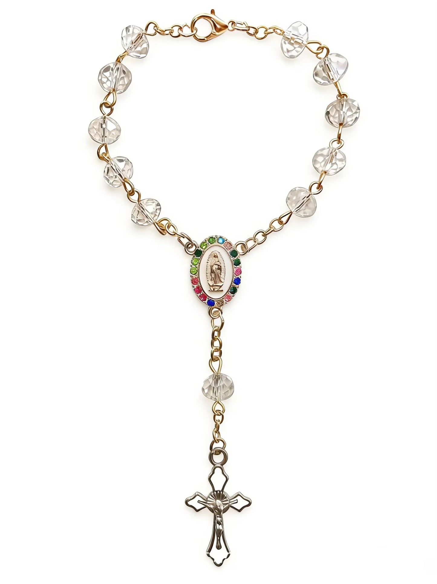 1PC Religious Rosary Car Hanging Ornament – Can Be Used as Decoration for Rearview Mirror or Steering Wheel
