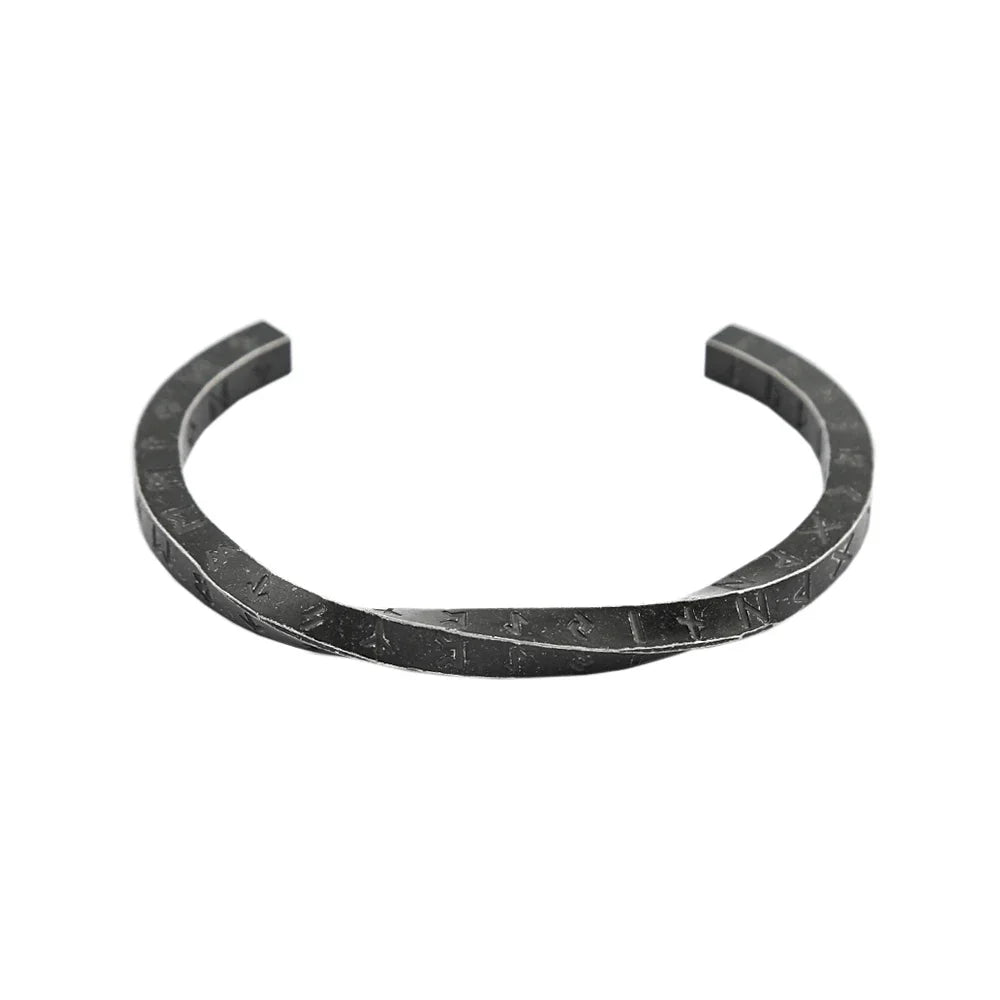Fashion 316L Stainless Steel Mobius Opening Bracelet Viking Runes Bracelets for Men Women Nordic Pagan Amulet Talisman Jewelry