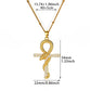 Stainless Steel Jesus Cross Necklace For Women Men Gold Color Caravaca Angels Crucifix Charm Choker Rapper Jewelry Hip Hop Gift