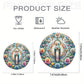 Virgin Mary Suncatcher - Round Acrylic Wall Art, Stained Style Hanging Decor, Ideal for Living Room, Bedroom,Perfect Family Gift