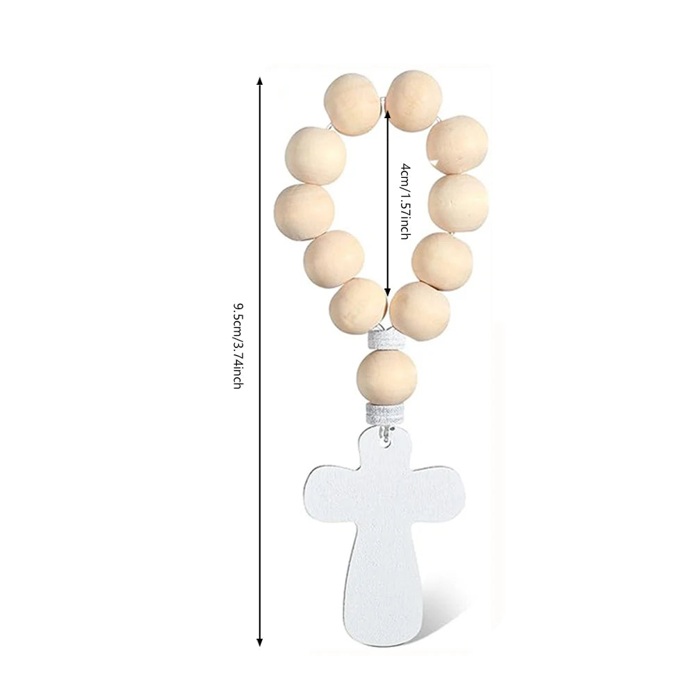 10/20PCS Wooden cross rosary Candy Box boy girl First Holy Communion Baptism Christening rustic wedding Easter gift