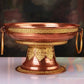 Tibetan-Style Fruit Tray Nepal Altars Platter,Engraving Pisces Hammer Texture Copper Tray,Buddhist Item Holy Plate Decoration