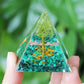 Energy Pyramid Orgonite Reiki Natural Amethyst Ball Healing Crystals Chakra Tool Ornaments Resin Stones Craft Kids Gift Pyramid