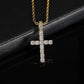 Huitan 60Cm Twisted Chain Long Necklace for Women/Men Fashion Luxury Cubic Zirconia Cross Pendant Necklace Gift Love Accessories