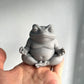 3D Printed Meditation Frog for Desk, Zen Decor & Unique Gift for Adults, Creative Mindful Relaxing Office Home Sculpture