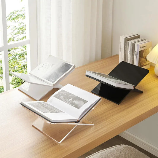 Acrylic Reading Bookshelf, Magazine Book Tray Rack, Creative Desktop Album X-shaped Display Rack