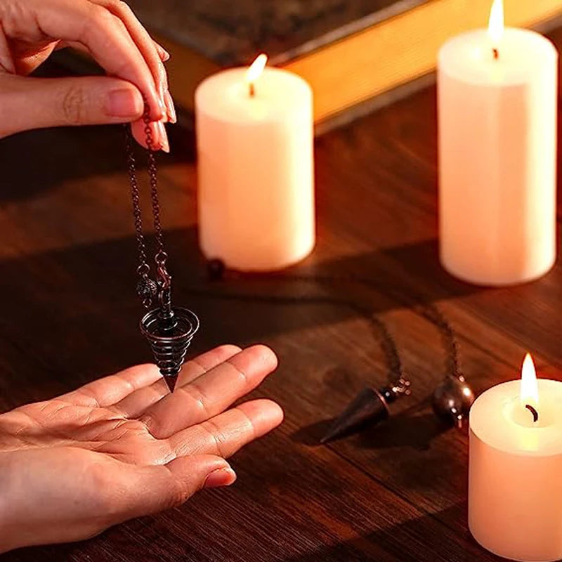Copper Metal Pendulum for Dowsing Divination Energy Work Meditation Scrying Witchcraft Pendulums Tool Spiritual Pendulos X092