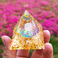 Energy Pyramid Orgonite Reiki Natural Amethyst Ball Healing Crystals Chakra Tool Ornaments Resin Stones Craft Kids Gift Pyramid
