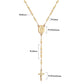 LUXUKISSKIDS Catholic Rosaries Beaded Prayer Cross Pendant Necklace Rosary Prayer Long Stainless Steel Necklaces Collier Jewelry