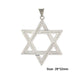 EUEAVAN 1pc Jewish Star of David Hexagram Pendant Stainless Steel Amulet Charms for Jewelry Making Necklace Supplies